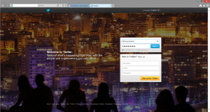 The fake Twitter site.