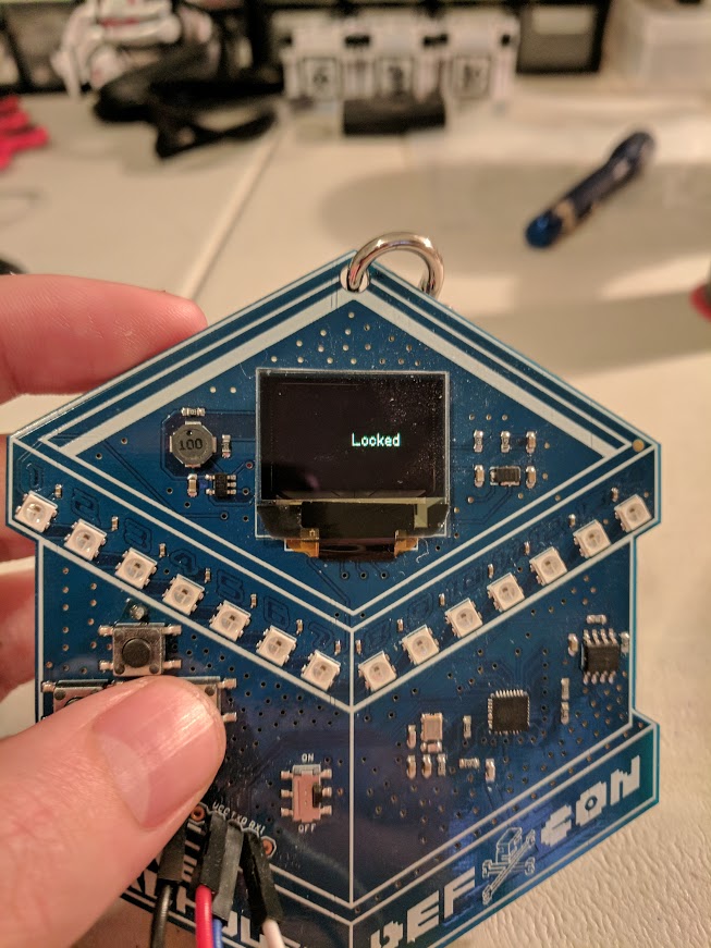 Finding the 'unlock' codes on the Hacker Warehouse Badge Defcon 2017